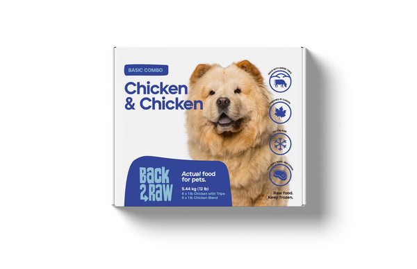 Basic Chicken Tripe / Chicken Blend Combo (12lb Box)