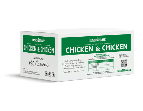 Basic Chicken Tripe / Chicken Blend Combo (12lb Box)